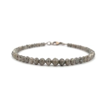 Mirror Ball Fancy Gray Diamond Bead Bracelet 800-05068
