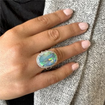 Black Opal Ring 800-05306