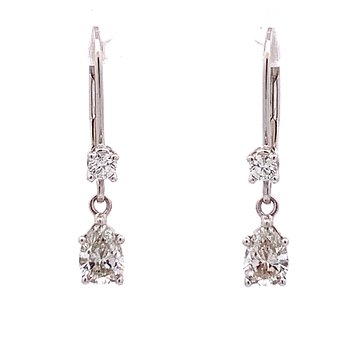 Diamond Leverback Earrings 150-16732