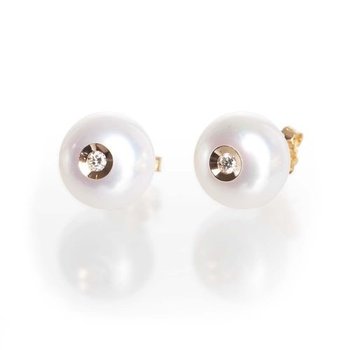 Diamond in a Pearl Earrings 340-29016