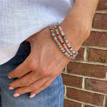 18 Carat TW Multi-Color Sapphire Bead Bracelet 240-00047