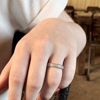 Rope Edge Diamond Eternity Band 120-08342
