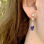 Moses Signature Tanzanite Drop Earrings 210-00276