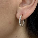 Moses Signature Inside-Out Diamond Hoop Earrings 150-16952