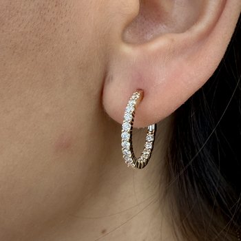 Inside-Out Diamond Hoop Earrings 150-16952