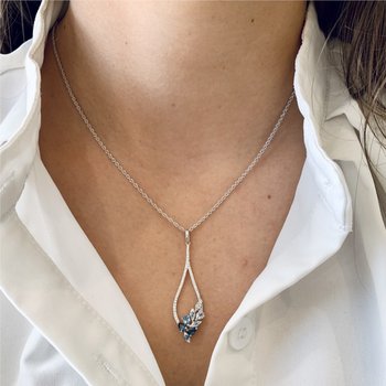 Shades of Blue Topaz Necklace 230-00510