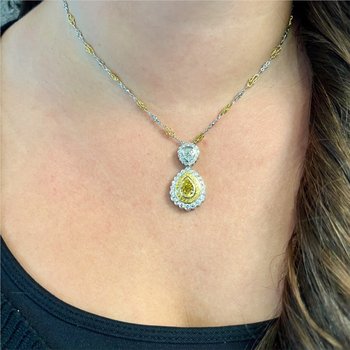 Fancy Color Diamond Necklace 160-14561