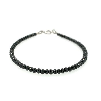 Mirror Ball Black Diamond Bead Bracelet 170-03736