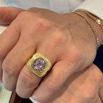 Signature Estate Men's Pink Tourmaline Ring 800-05490