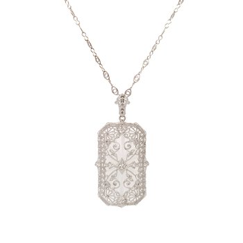 Quartz Filigree Necklace 800-05045