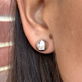Half Ball Stud Earrings 650-648354