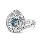 Moses Signature Natural Color Fancy Blue Diamond Ring 100-04536