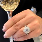 Moses Signature Natural Color Fancy Blue Diamond Ring 100-04536