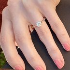 Moses Signature Hidden Halo Engagement Ring 100-04455