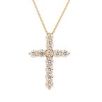 Moses Signature Diamond Cross Necklace 160-14650