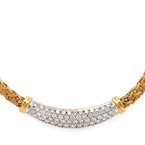 Signature Estate Diamond Woven Silk Necklace Signed "Roberto Coin" 800-05031