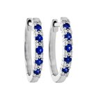Wear-EVERY-Where Sapphire Hoop Earrings 210-00375