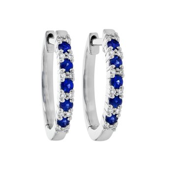 Sapphire Hoop Earrings 210-00375