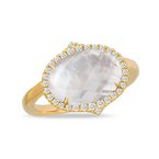 Doves Mother-of-Pearl & Quartz Ring 200-06968