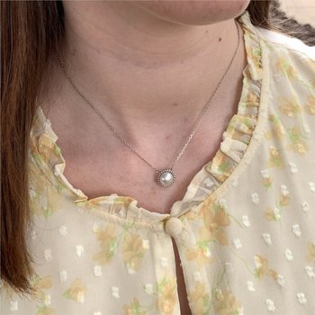 Button Pearl Necklace 340-28954