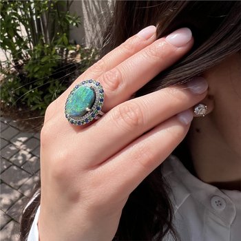 Black Opal Ring 200-07080