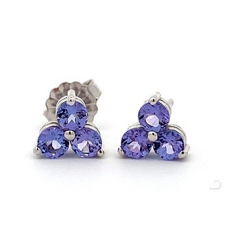 Tanzanite Trio Stud Earrings 210-00319