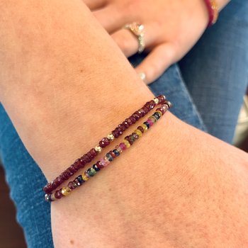 19 Carat TW Ruby Bead Bracelet 240-00028