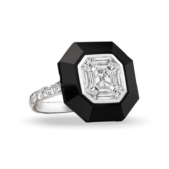 Black Onyx "Deco" Ring 130-00116