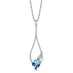 Wear-EVERY-Where Shades of Blue Topaz Necklace 230-00510