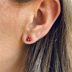 Moses Signature Ruby Trio Stud Earrings 210-00392