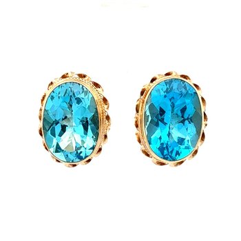 Swiss Blue Topaz Earrings 800-05495