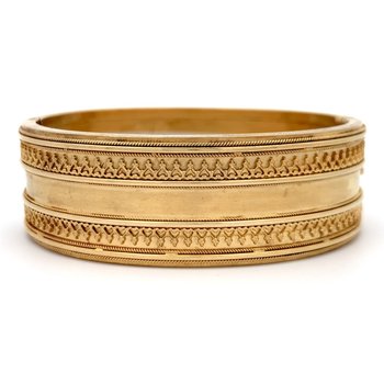 English Victorian Etruscan Style Bangle 800-05019