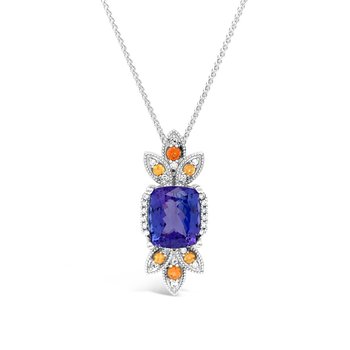 Tanzanite & Spessartite Garnet Necklace 230-00390