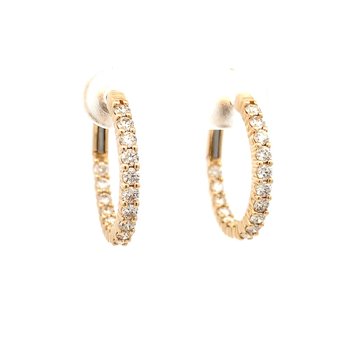 Inside-Out Diamond Hoop Earrings 150-16952
