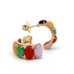 Signature Estate Jadeite Hoop Earrings 800-05276