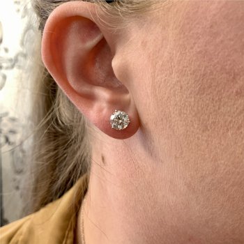4.02 Carat TW Diamond Stud Earrings 150-16943