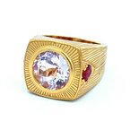 Signature Estate Men's Pink Tourmaline Ring 800-05490