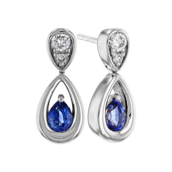 Blue Sapphire Earrings 210-00386