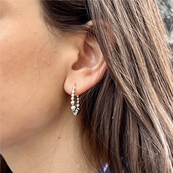 Graduated Bead Hoop Earrings 650-648308