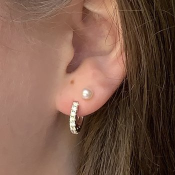 Diamond Huggie Hoop Earrings 150-16970