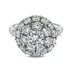 Signature Estate Double Halo Ring Circa 1960 Signed "Tiffany & Co." 800-05181