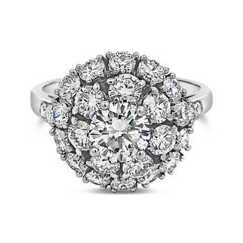 Double Halo Ring Circa 1960 Signed "Tiffany & Co." 800-05181
