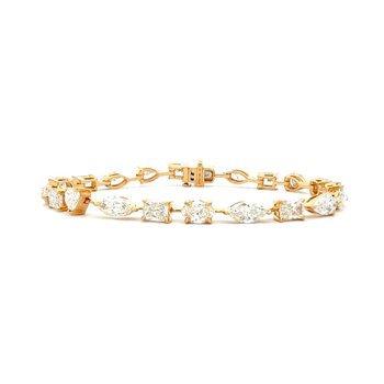 Fancy Cut Diamond Station Bracelet 170-03735