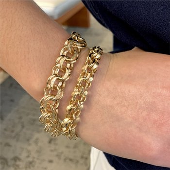 Double Curb Link Bracelet 800-05226