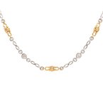 Moses Signature Fancy Link Diamond Station Necklace 160-14684