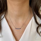 Wear-EVERY-Where Sapphire Bar Necklace 230-00548