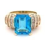 Signature Estate Swiss Blue Topaz Ring 800-05206