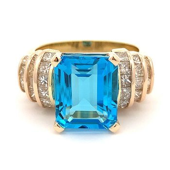 Swiss Blue Topaz Ring 800-05206