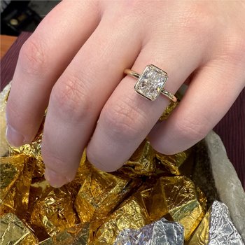 Hidden Halo Engagement Ring 100-04611