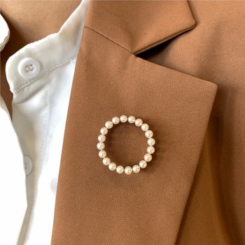Cultured Pearl Circle Pin 800-05266